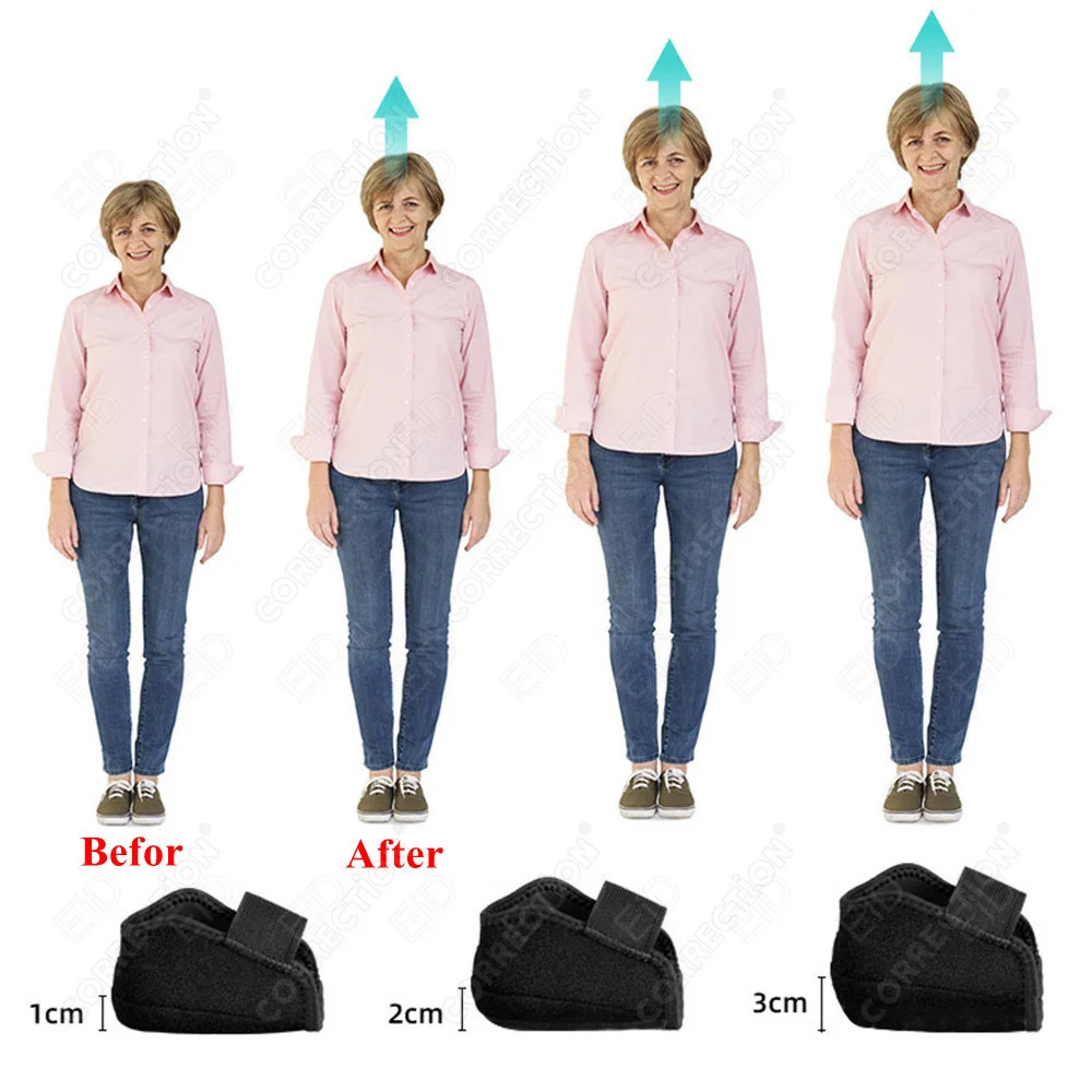 Invisible Height Increase Silicone Socks Gel Heel Pads Orthopedic Arch Support Heel Cushion Soles Insole Foot Massage 250528