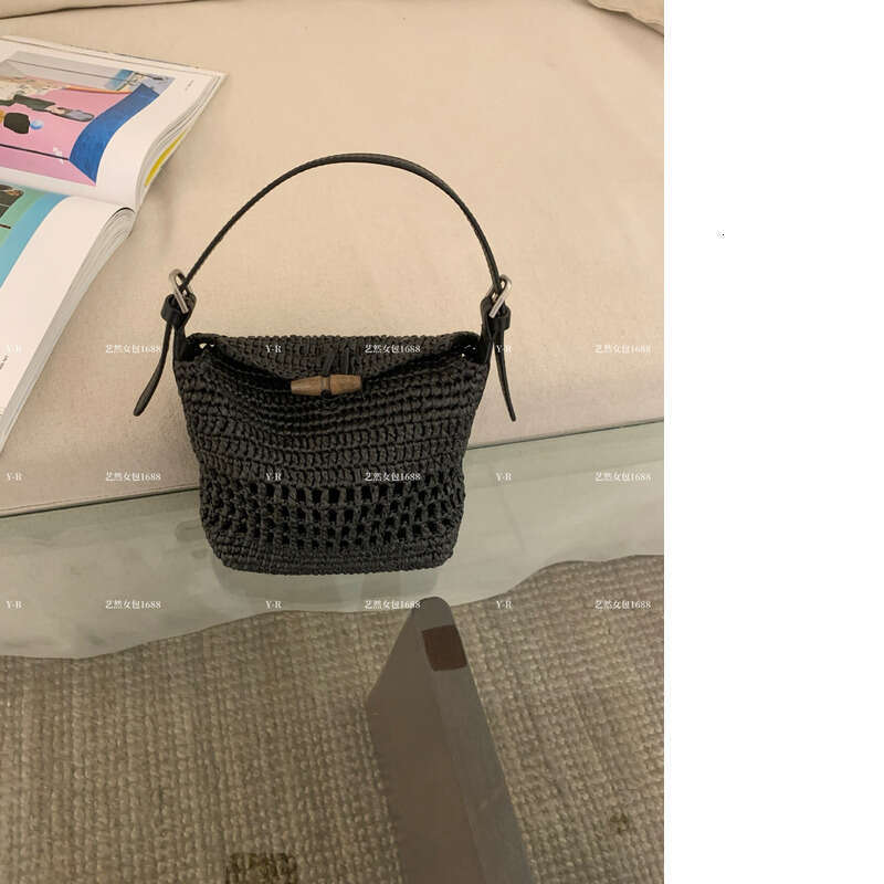 Straw Beach Tote Summer Raffia Woven For Women French Style Artistic High End Vacation Beach Handheld Crossbody Bag Trendy Crossbody Bag