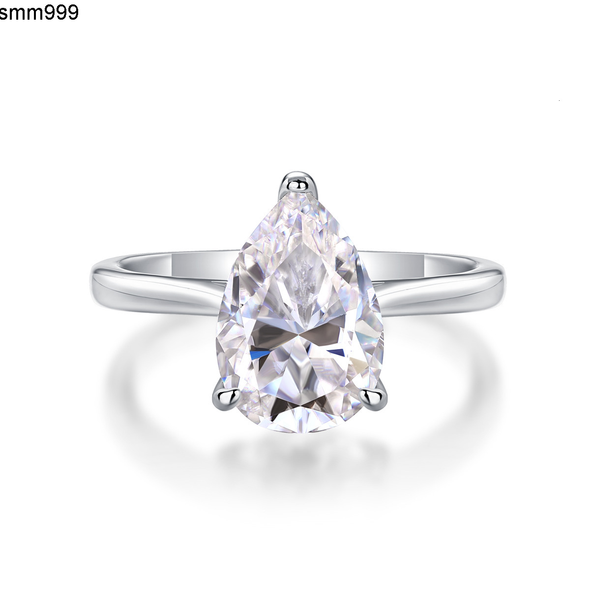 High Quality 925 Sterling Silver Adjustable Ring VVS 1ct Moissanite Wedding and Engagement Ring With GRA Certified