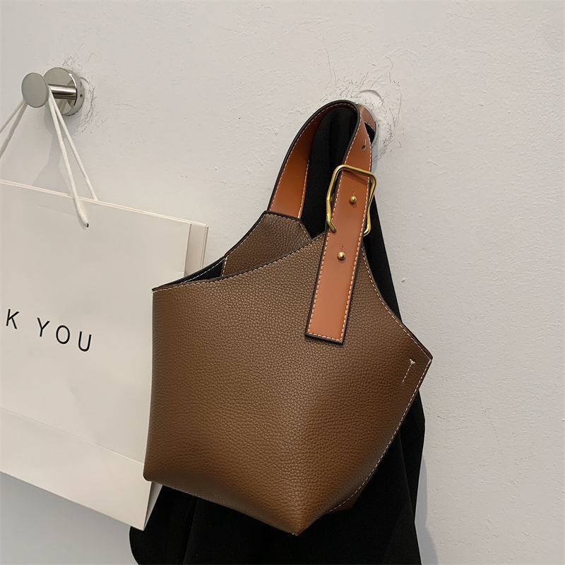 designer New Fashion Versatile Bag for Women, Vintage Color-Block Handbag, Bucket Bag, Tote Bag, Shoulder Bag, Crossbody Bag for Women