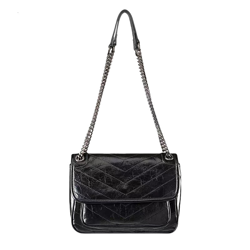 New layered cowhide crossbody bag with high-end feel, women's genuine leather shoulder bag, new free delivery designer bag