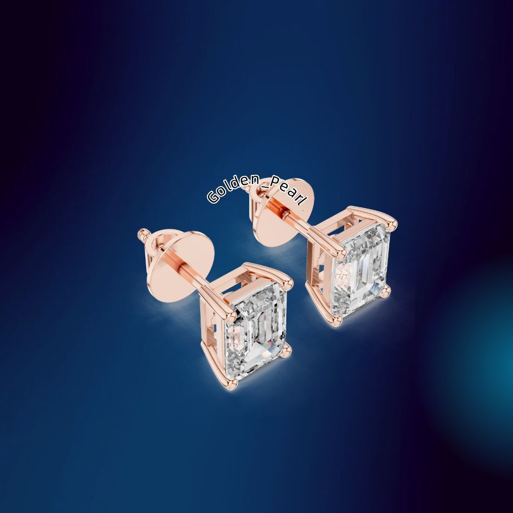 Exclusive 18K Moissanite Earring Designs in Rose Yellow and White Gold with Silver Accents for B2B Distribution