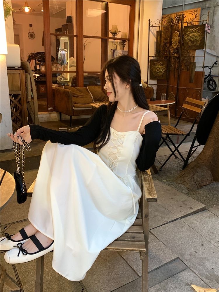 H3018 Summer design waist A-line skirt niche long skirt