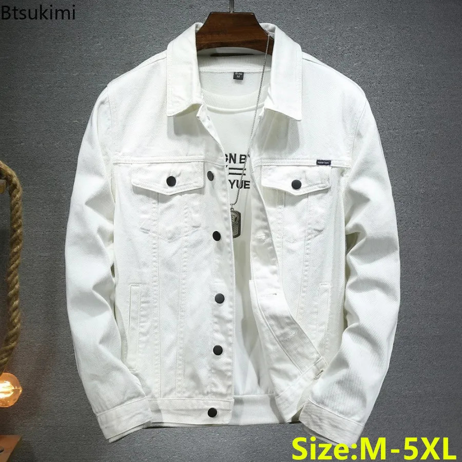 2025 Mens Cargo Denim Jacket Trend Streetwear Couple Cotton Casual Outerwear High Quality Versatile Cowboy Coats Oversized 250530