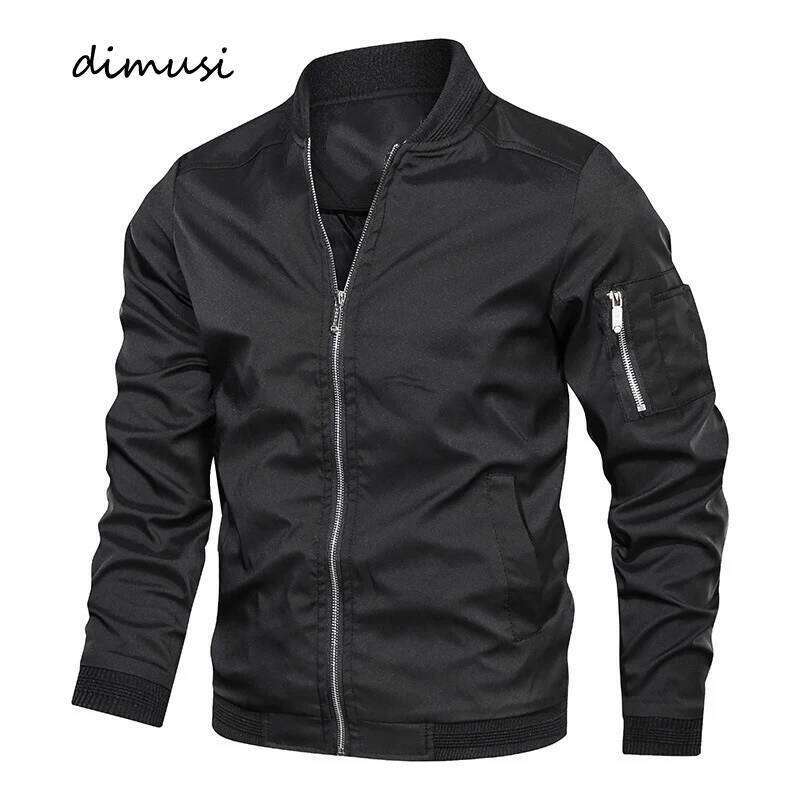 Bomber Spring Autumn Lightweight Casual Men's Windbreaker Sports Jacket with Zipper and Pockets