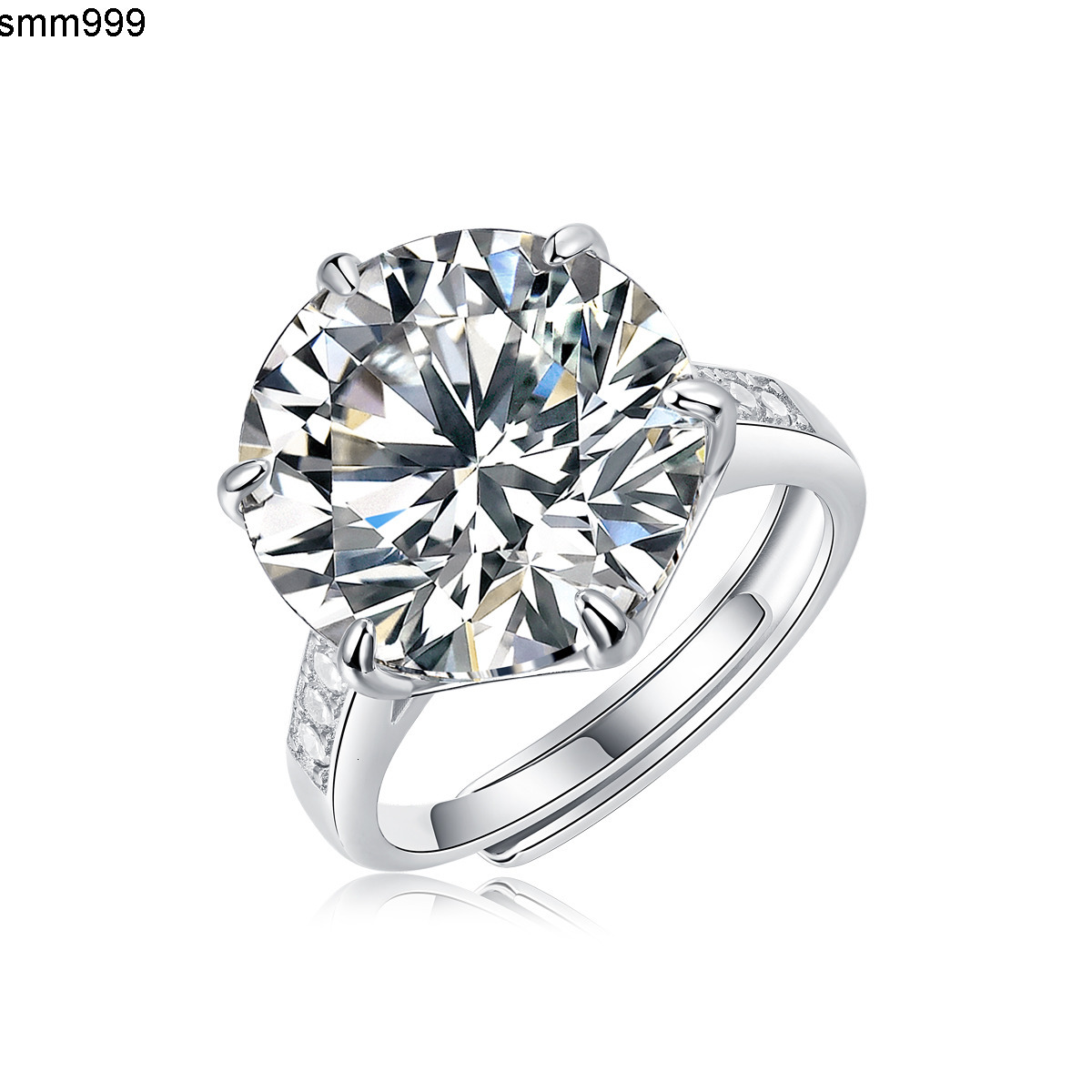 10ct Women Moissanite Rings 925 Sterling Silver Trendy Wedding Moissanite Jewelry With GRA Certificate