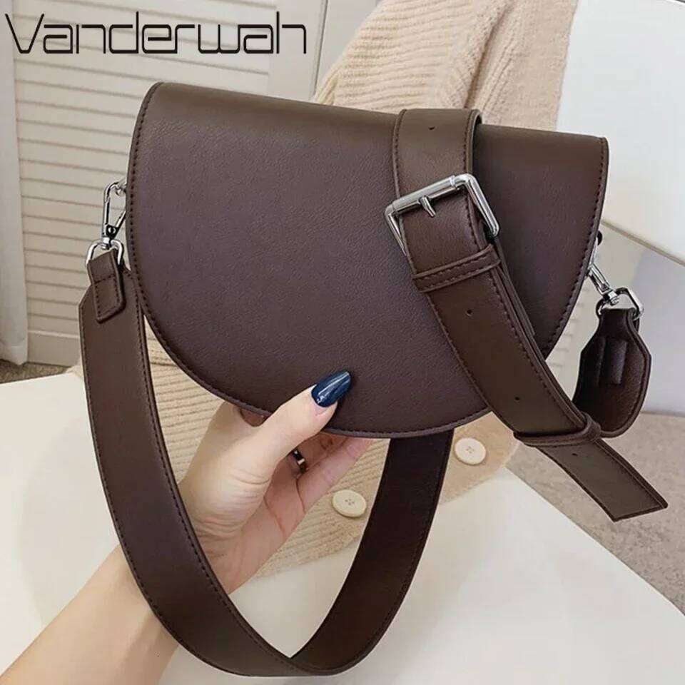 Genuine Retro Saddle High Quality Pu Leather Shoulder Bags For Women New Ladies Crossbody Bag Designer Handbags Sac