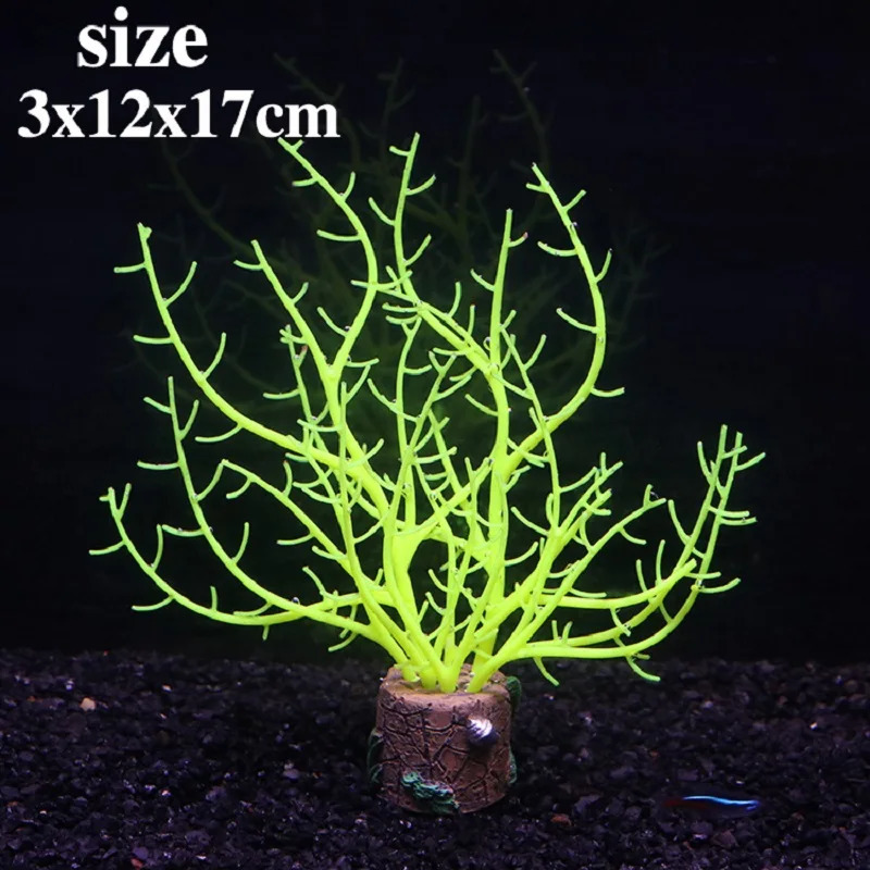 Fish Tank Ornament Silicone Noctilucent Coral Simulation Underwater Plants Aquarium Decoration Aquatic Landscape 250530