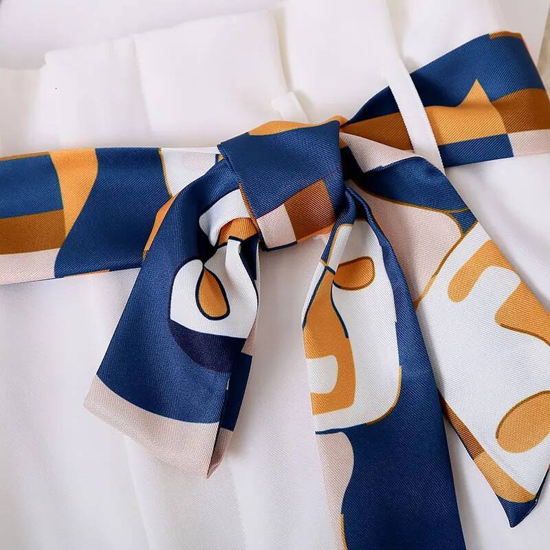 NEW Women's Dress Jeans Decorative Bow Belt Retro Printing Twill Waist Summer Bag Hats Ribbons Women Silk Neckerchiefs 5X150CM