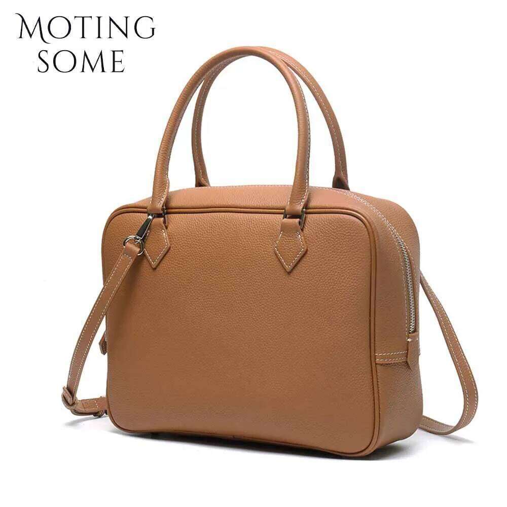 Motingsome TOGO Cowhide Leather Women Bag Light Shoulder Handbag And Purses Crossbody Pouch Lady Satchels Casual Tote 2024 New 250601 250601
