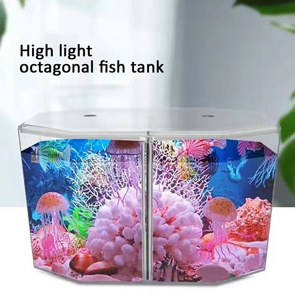 Transparent Acrylic Betta Fish Tank Double-grid Rhombus Guppy Aquarium Hatching and Breeding Isolation Box 250530