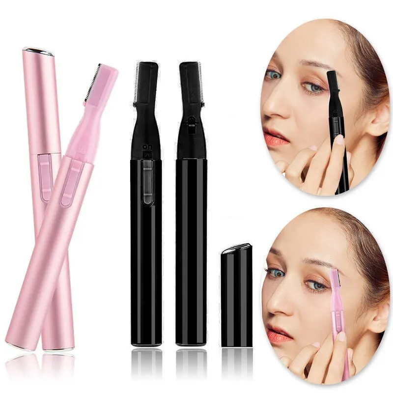 Multi Functional Mini Handle Beauty Women Painless Automatic Shaving Trim Eyebrows Electric Eyebrow Trimmer Pink Black 250516