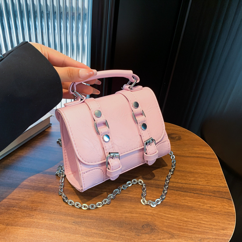 Korean Style designer Niche Handbag Autumn Winter New Women's Bag Personality shopping bag Handheld Free shipping Pattern Shoulder Bag Mini Chain