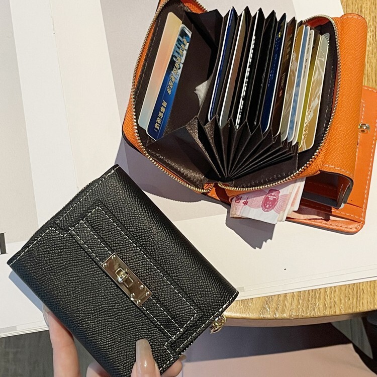 Top Layer Cowhide New Free Delivery Designer Bag Simple Multifunctional Coin Purse 2025 Luxury Bag New High-end Niche Card Holder Two-in-one Short Wal
