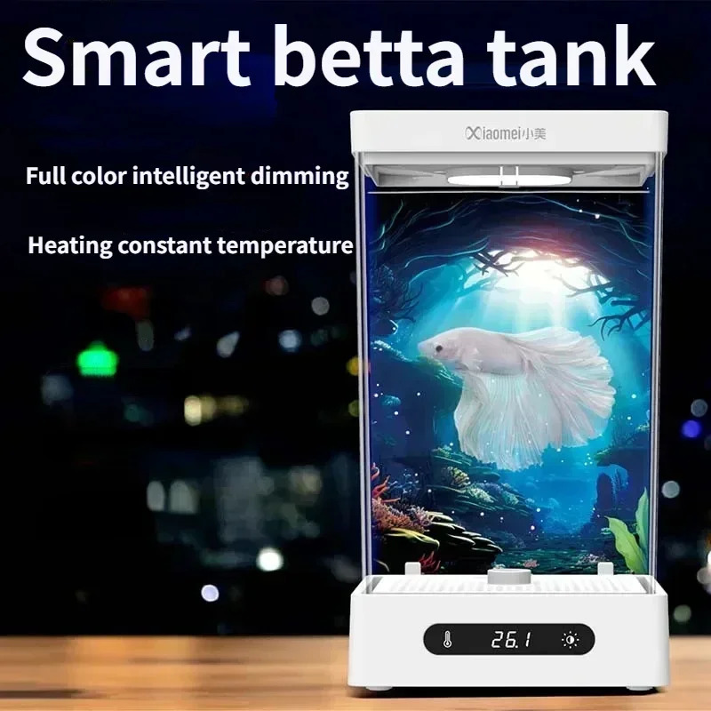 Smart betta dedicated fish tank desktop mini small ecological self-circulating desk aquarium fish tank 250530