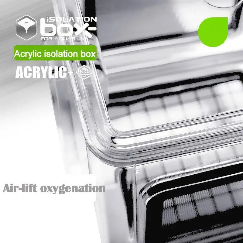 Aquarium Acrylic Fish Tank Breeder Box Isolation Box Detachable Fishbowl Ornamental Incubation Spawning Room Pneumatic Breeding 250530
