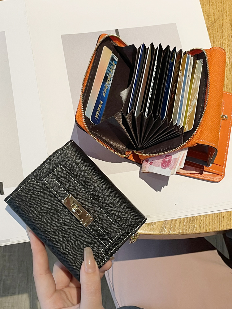 Multifunctional Genuine Leather Wallet For Women Short Style 2025 Luxury Bag New Model High End Niche Design Large Capacity New Free Delivery Designer
