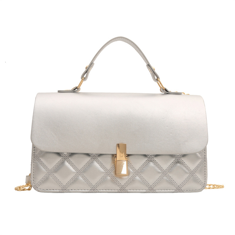 Personalized And Beautiful Embroidered Thread Handbag Texture Grid Designer Small Square Bag New High End Underarm Single Shoulder Cross Shoulder Wome