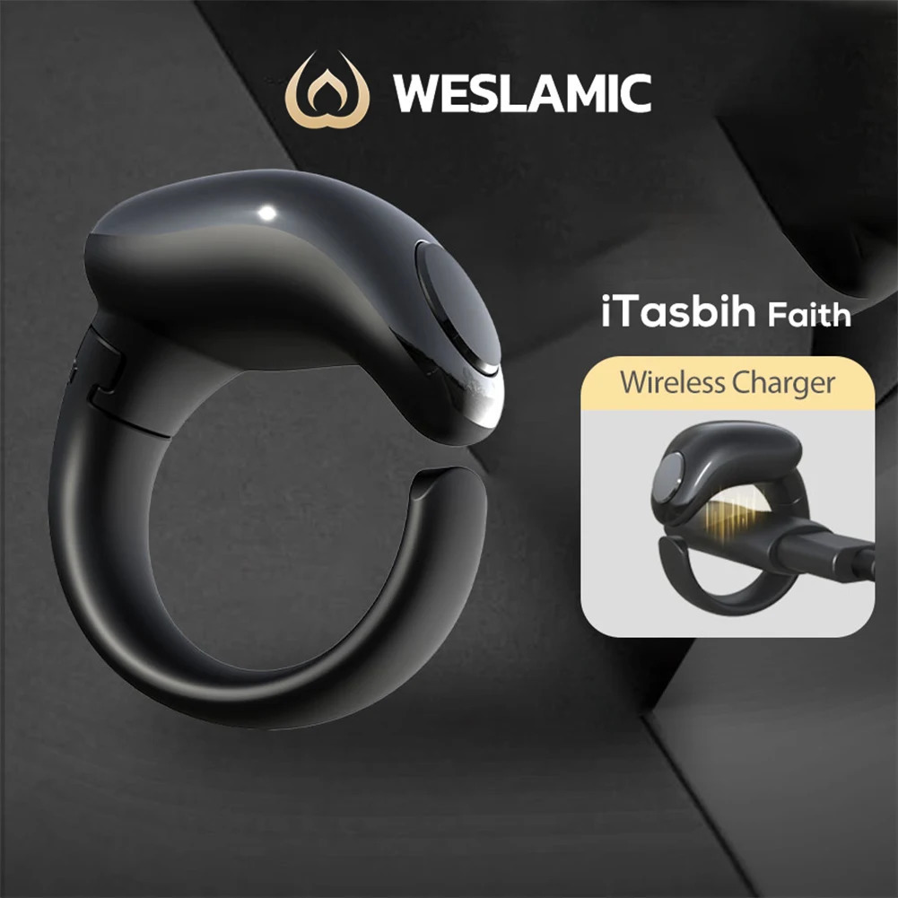 Muslim Gift Smart Electronic Counter 4 Digit Tasbeeh Tasbih Zikr Ring Waterproof Tasbih Counter Interchangeable Rings 18/20/22mm 250526