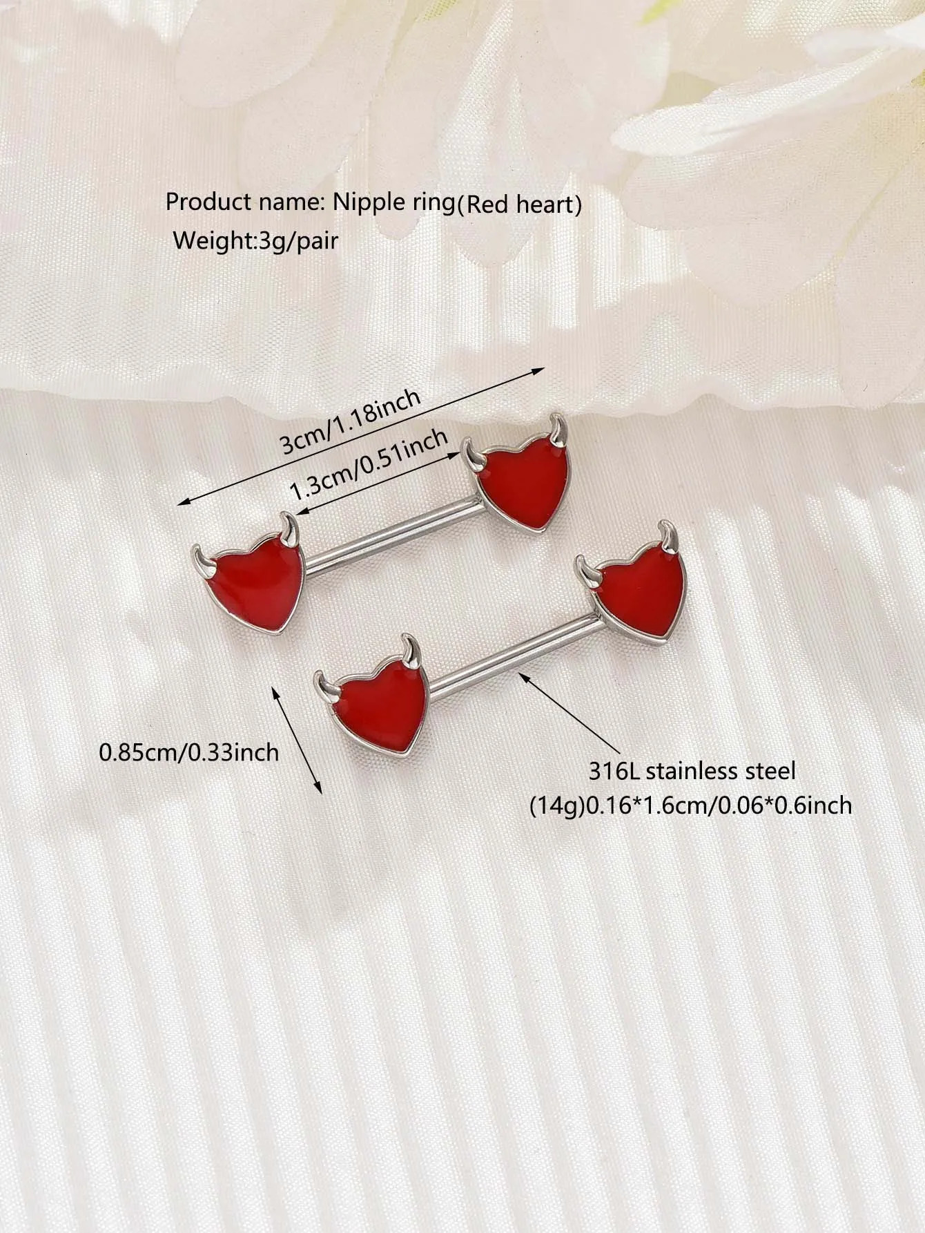 2pcs Angel Wings Nipple Piercing 14G Flower Heart Daemon oxhead Shield Bar Barbell Nipple Ring Nombril Breast Cover Jewelry 250526