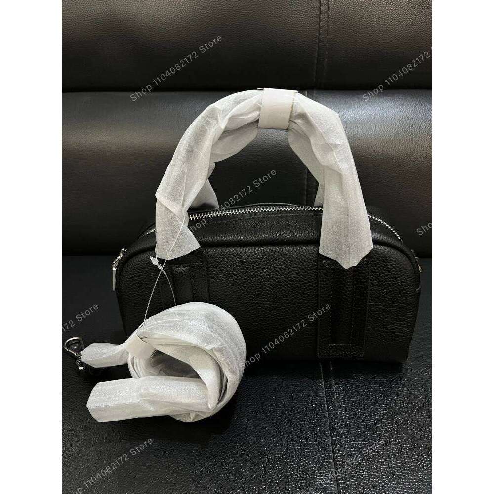 Designer Luxury 2025 New Spring Brand Black Genuine Leather Handbags Casual Sier Zipper Shoulder Bags Women Totes