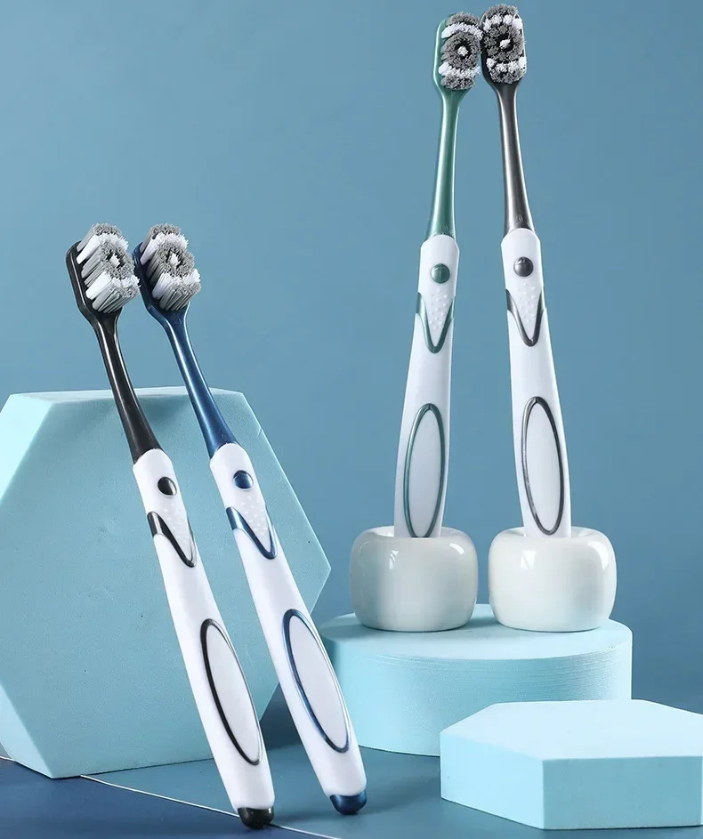 360 Whole Mouth Clean Mens ToothbrushMedium-Hard Bristle Toothbrush for AdultsExcellent Cleaning Effect Teeth6 Pac 250528