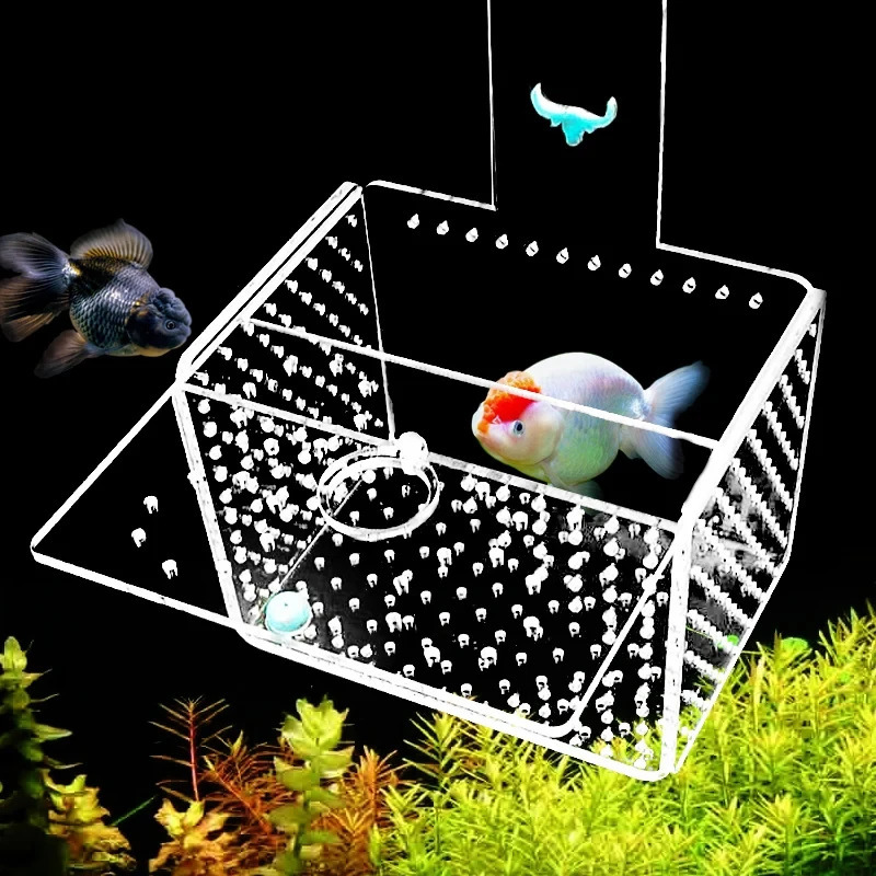 1mm/3mm 3 Sizes Suspended Incubator Aquarium Tank Small Fry Breeding Box Acrylic Transparent Fish Tank Isolation Box 250530