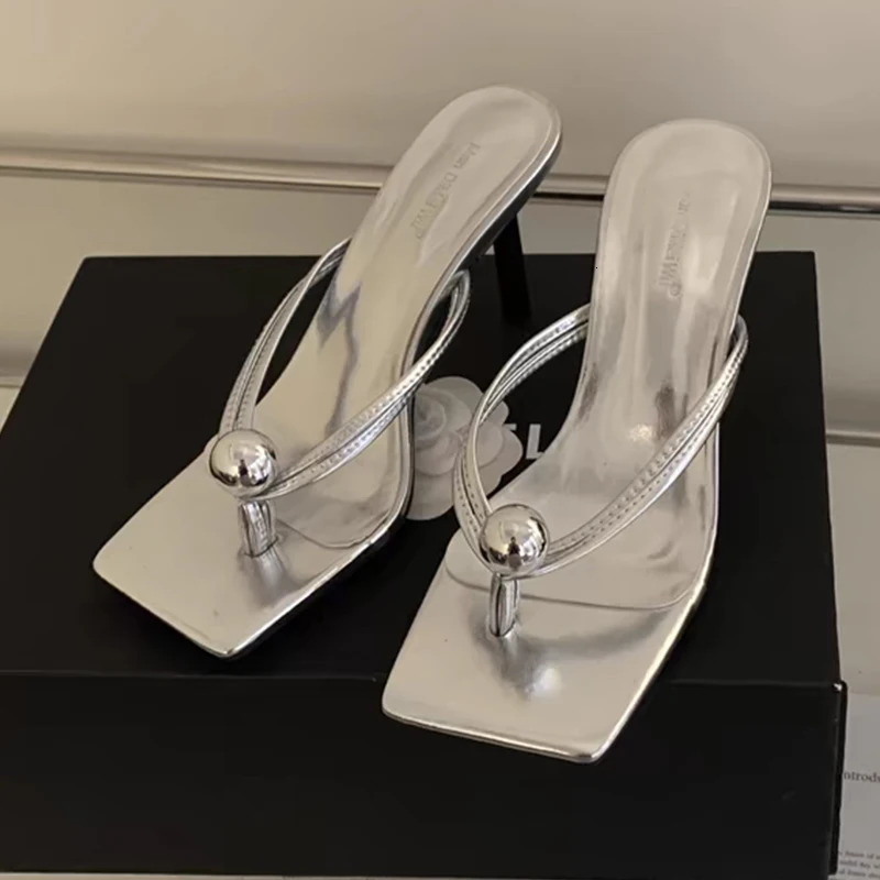 Women High Heels Slippers Heeled Sandals Elegant Shoes Woman Summer Trend Fashion Fliop Flops Casual Slides Mujer 250528