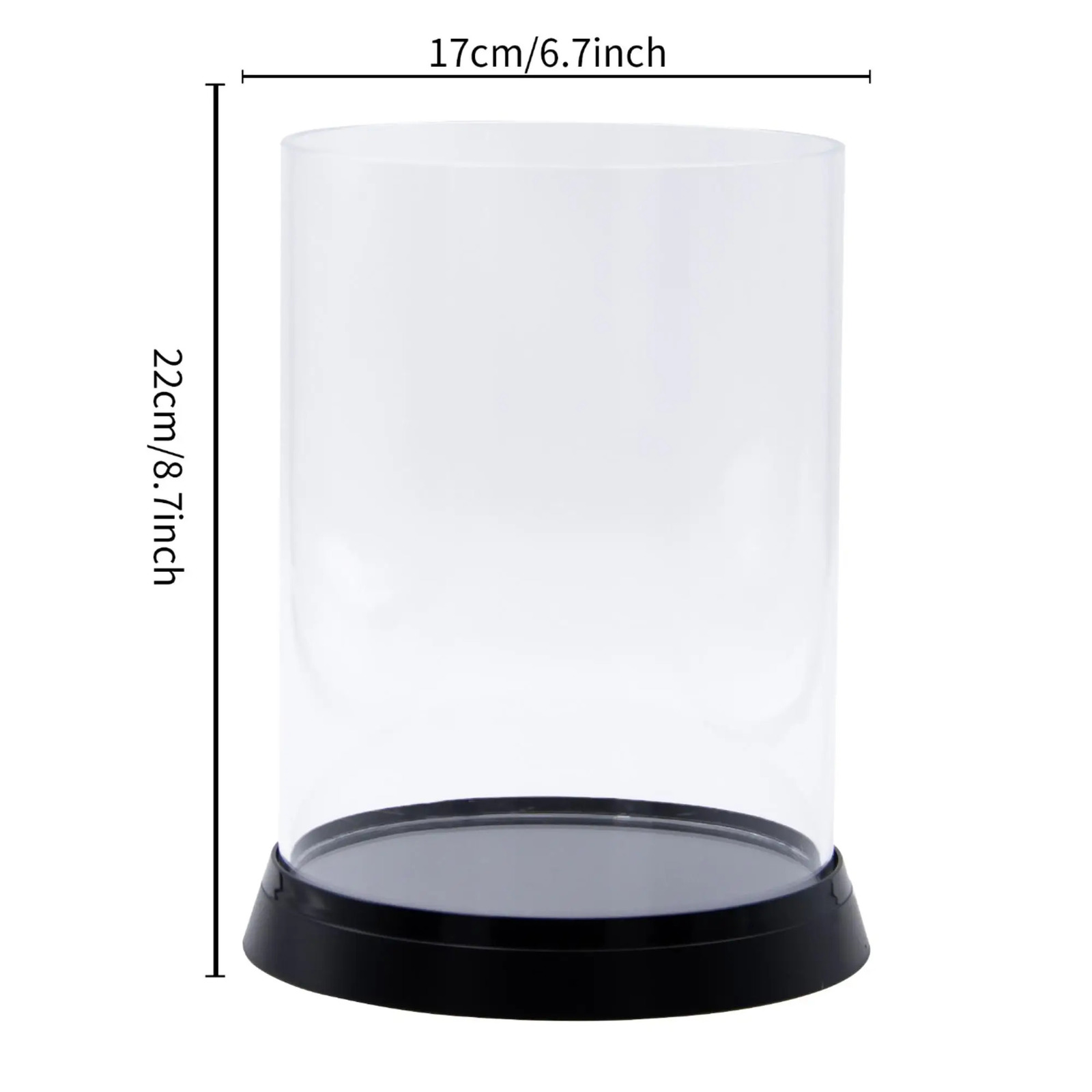 Round Acrylic Fish Bowl Aquarium 0.9 Gallon Capacity with ABS Base Perfect Living Room Aquarium for Betta/ Goldfish/ Tropical 250530