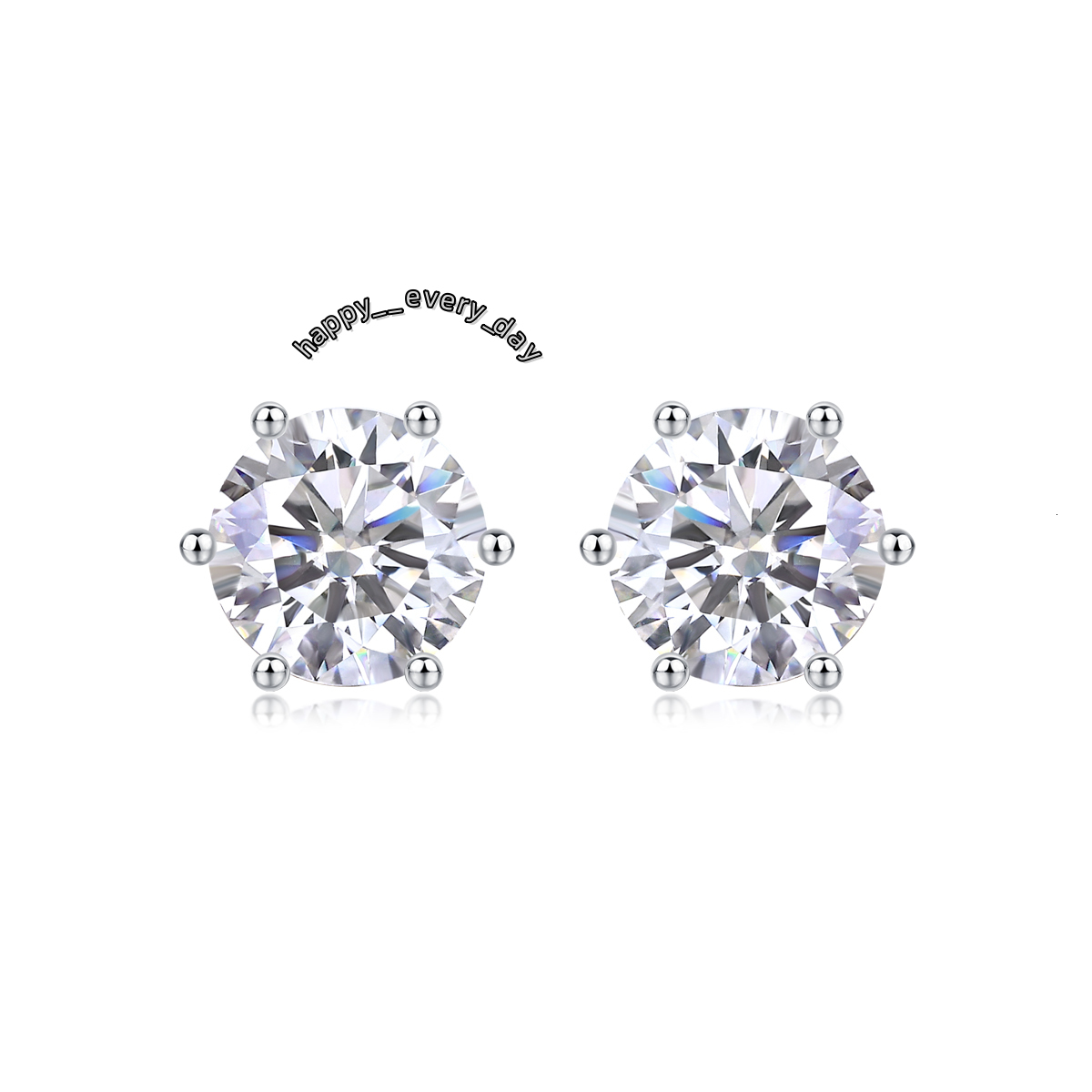 Wholesale Women 925 Sterling Silver Moissanite Earring GRA Certified VVS 1CT D Fashion French Moissanite Jewelry Stud Earring
