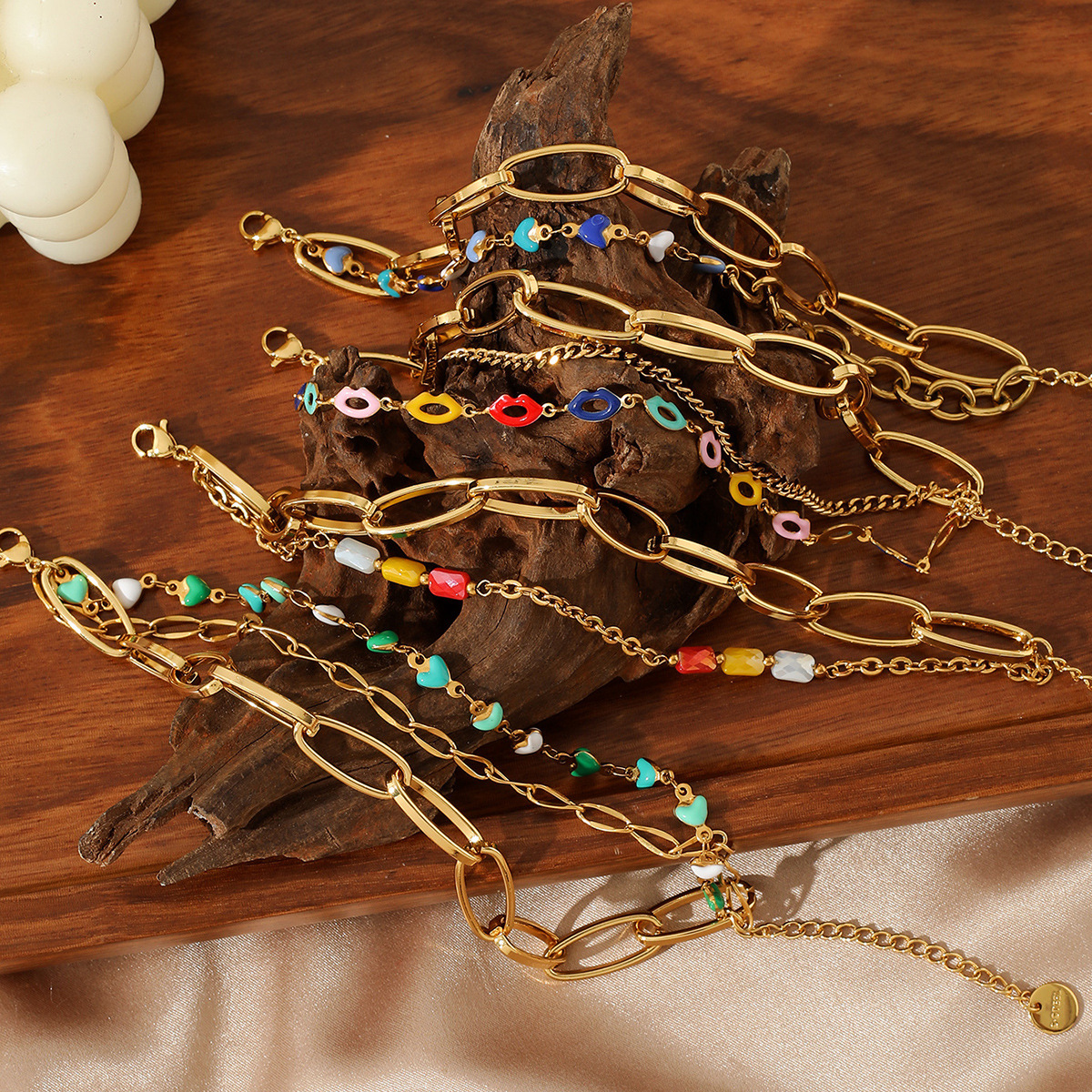 Bohemian Light Style Gold Thread Beaded Ultra-fine Women's Bracelet