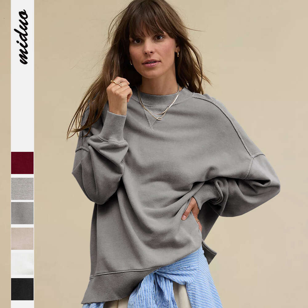 New Sweatshirt Jacket Loose Casual Trendy Brand Crew Neck Top Commuter Women's Fashion High-end Feel