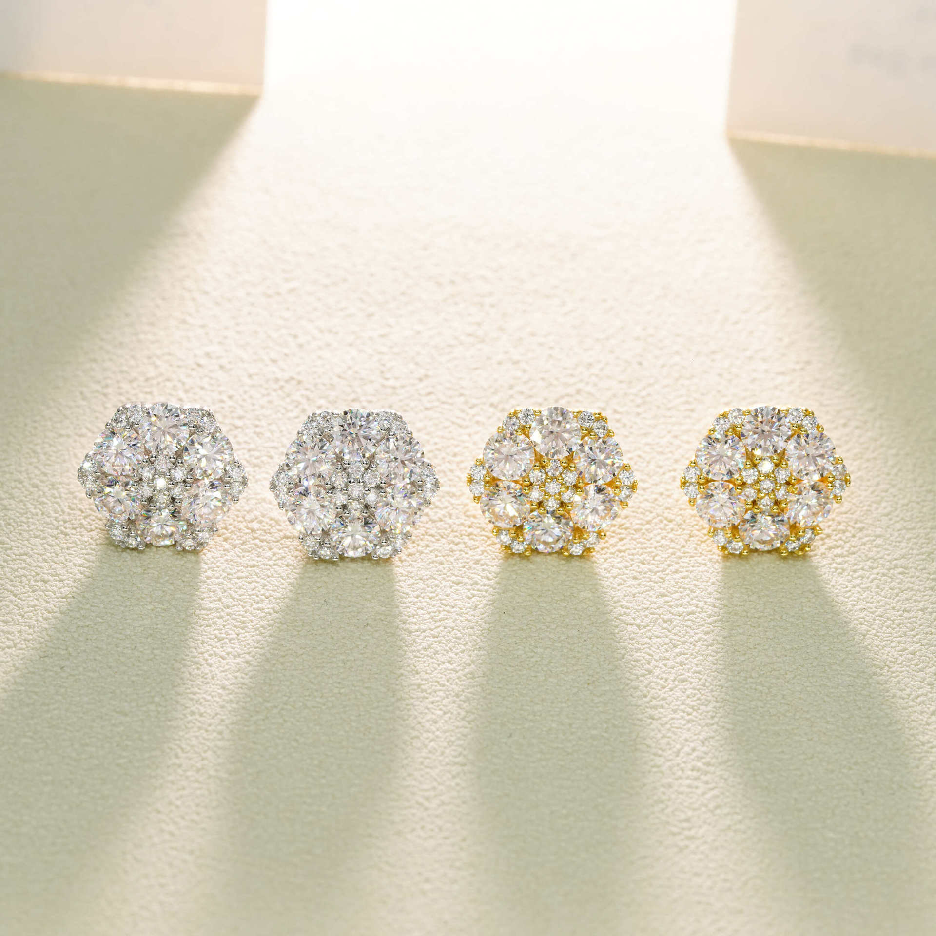 Personalized 925 Silver V vs Moissanite Trendy Earrings with 4.0mm Large Stone Exquisite Earrings