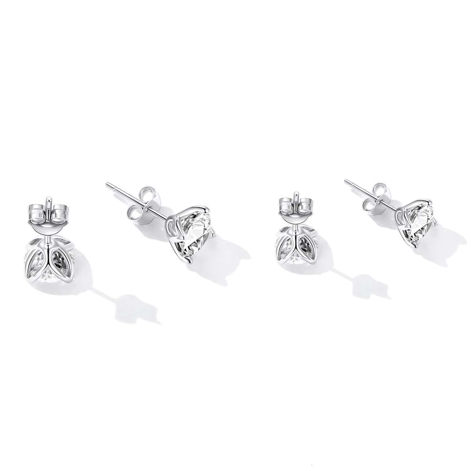 Luxury 925 Sterling Silver Round Cut 5mm 6.5mm with Gra Certificate Vvs Moissanite Women Earrings Jewelry