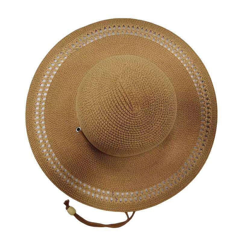Fashion Dome Travel Sunshine Sun Men Woven Flat Top Women Beach Straw Hat