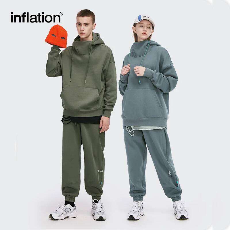 Coats Designer Women IATION Blank Thick Fleece Men Winter Warm High Collar Oversized Hoodies Unisex Hooded Sweatshirts Designer