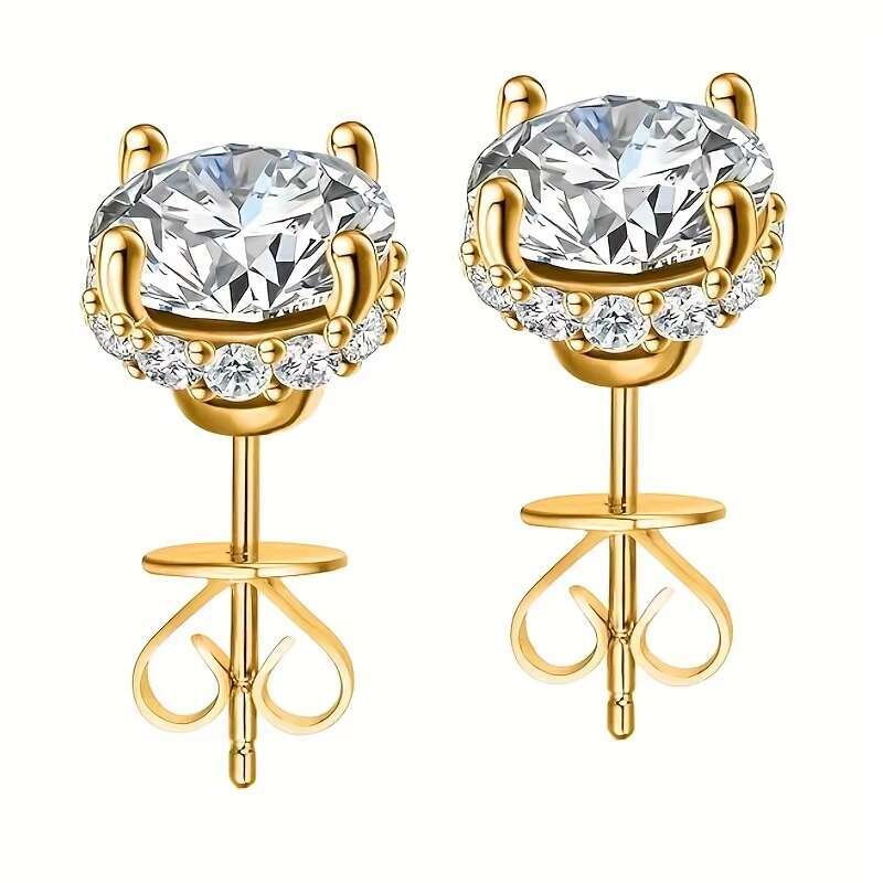 Advanced Luxury S925 Sterling Silver Premium Moissanite Stud Earrings Suitable for Daily Decoration