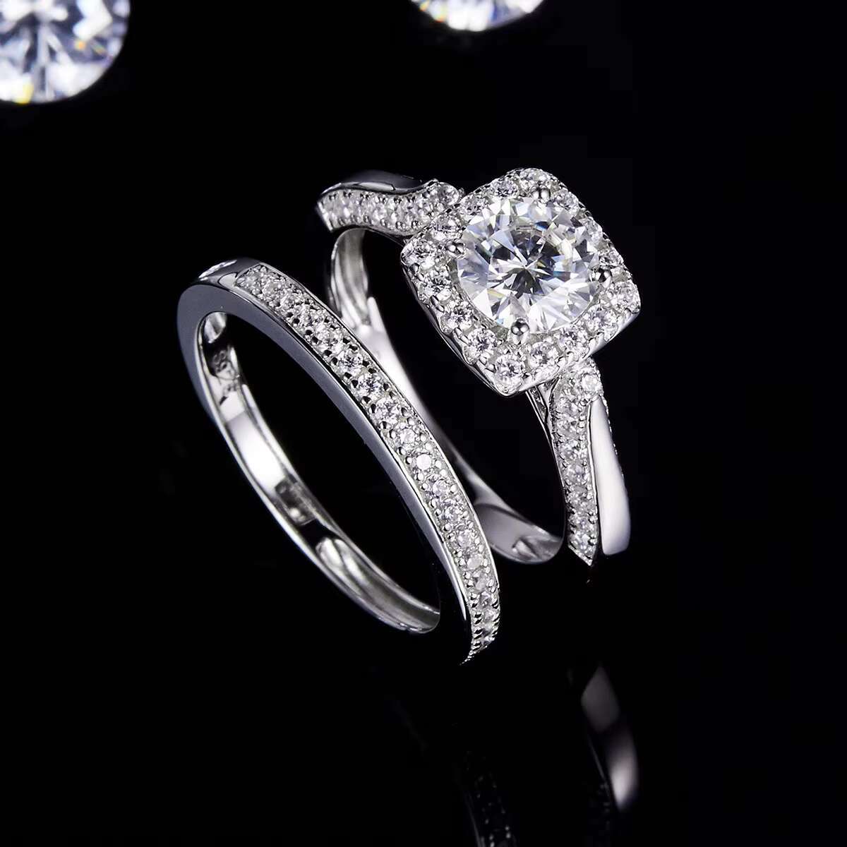 Mens Jewelry Moissanite Diamond RING for Couple Wedding 925 Sterling Silver Engagement Band with Round Stone GRA Certificate