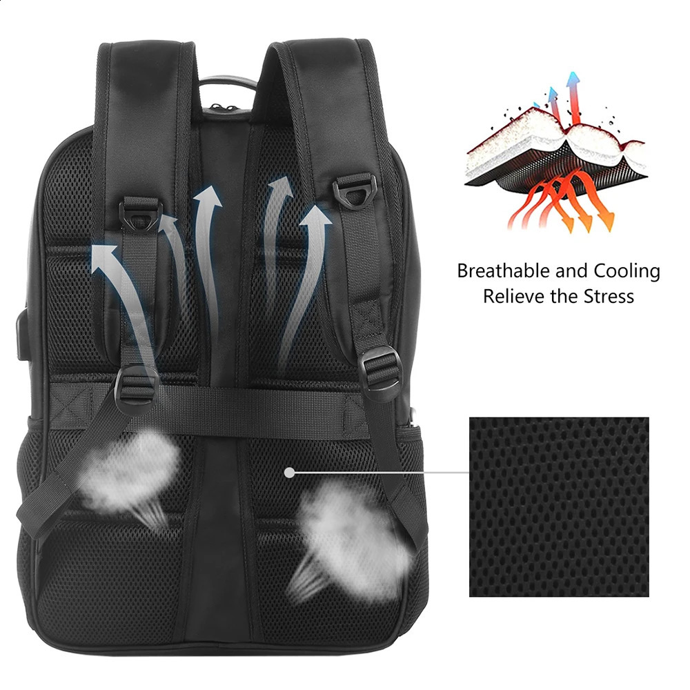 Solar Backpack with 14W Solar Panel Dual USB Port Waterproof Nylon Backpack for Outdoors Large-Capacity Travel Bag for Hiking 250530