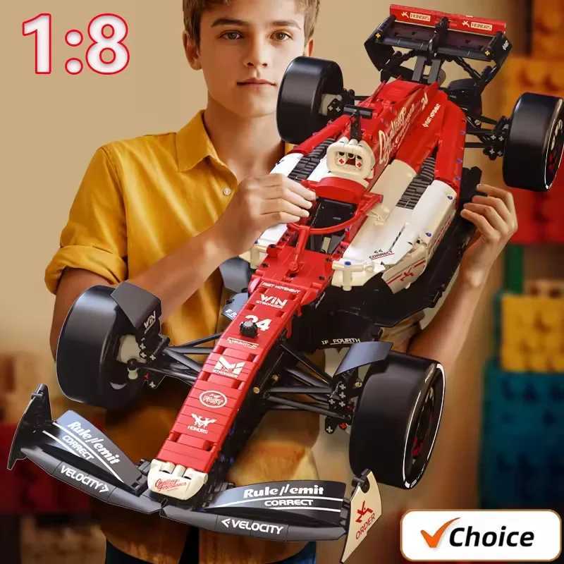 1 8 F1 Race 1768PCS Building Sets MOC Building Blocks Car Cool Collectible Model Car Kits Toy Birthday Festive Gift Giving Z250602