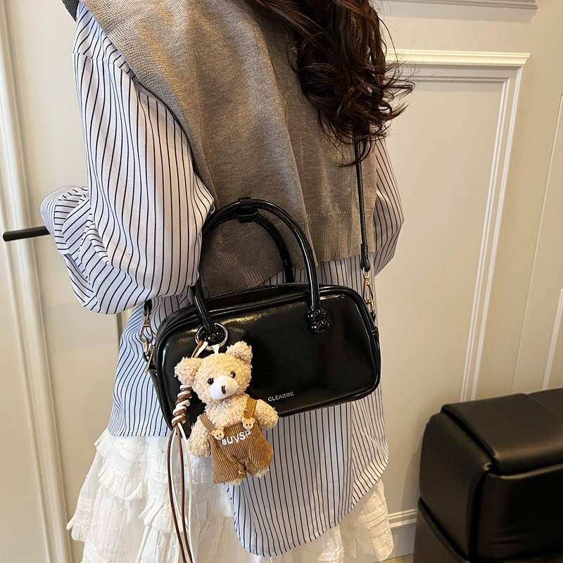 designer High-End Bowling Bag 2025 New Simple Boston Handbag Versatile Shoulder Crossbody Small Square Bag for Women