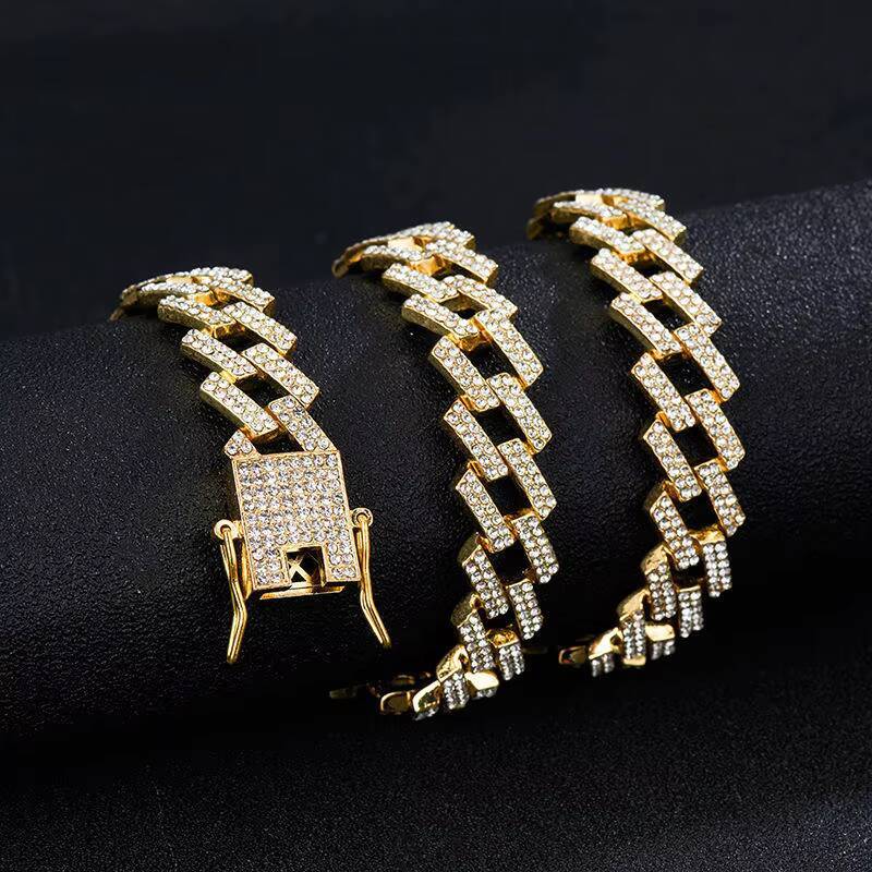 Gilded ice cold, hip-hop gold Miami Cuban men's and women's chain necklace/