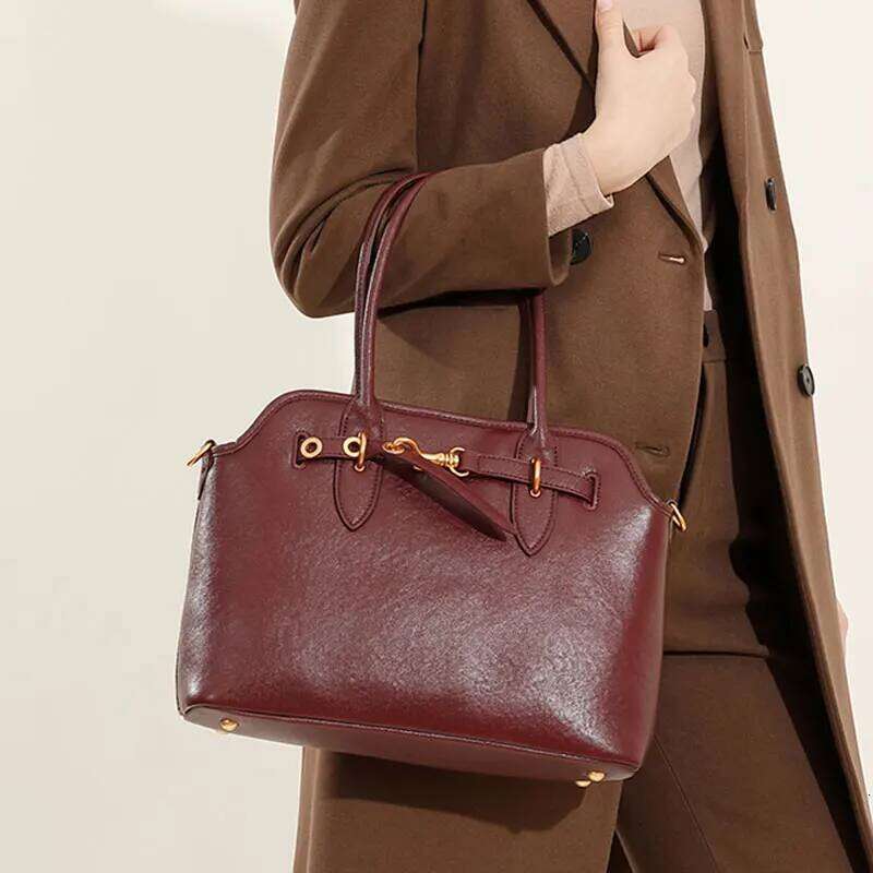 Genuine Leather Women's Tote Designer Shoulder Bag Large Capacity Cowhide Handbags Fashion Crossbody Bags for Women