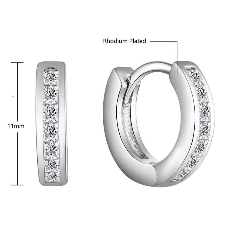 High Quality Wholesale Custom ZIRCON 925 Sterling Silver Custom Moissanite Charms Cubic zirconia Earrings for Women