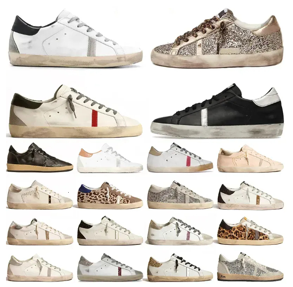 Designer shoe sneakers Italy Dad-star do old Dirty Super-Star Sneakers Women Mens Running Shoes Italy Sequin Classic White Quality Casual Women Man Shoes EUR 35-45