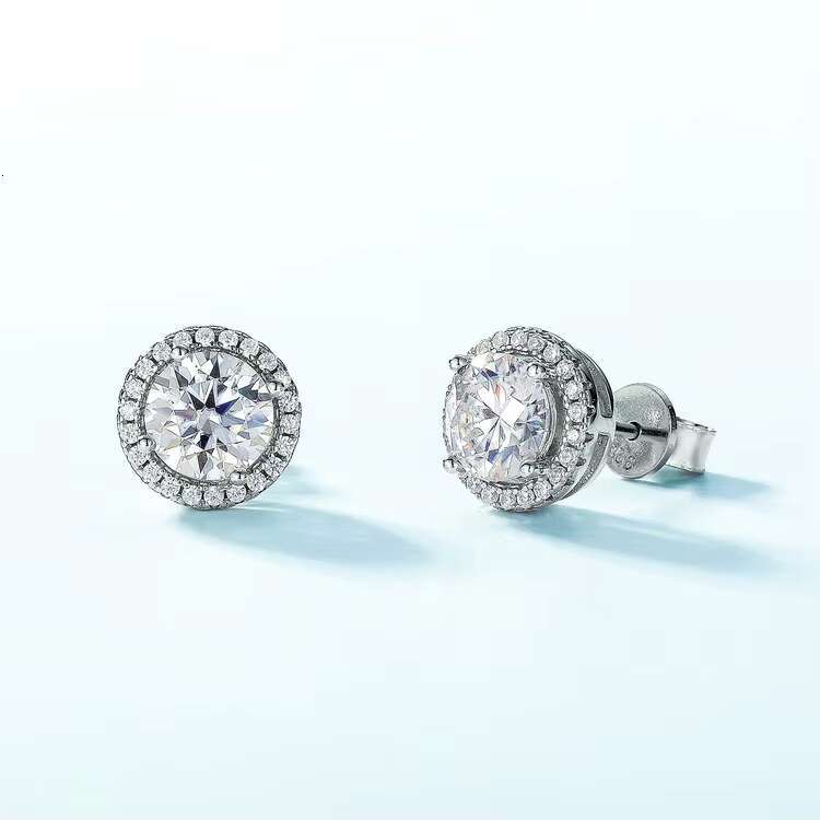 Wholesale Priced 1CT GRA Moissanite Diamond Jewelry Hypoallergenic 925 Silver Round Stud Earrings Fine Jewelry