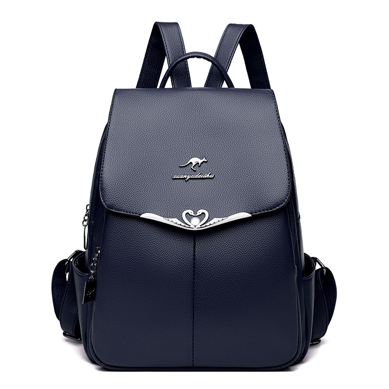 Free Shipping Hot-selling Soft Leather Backpack For Women New Korean Style Outdoors Simple Large Capacity Backpack Designer Bag Student School Bag Tra