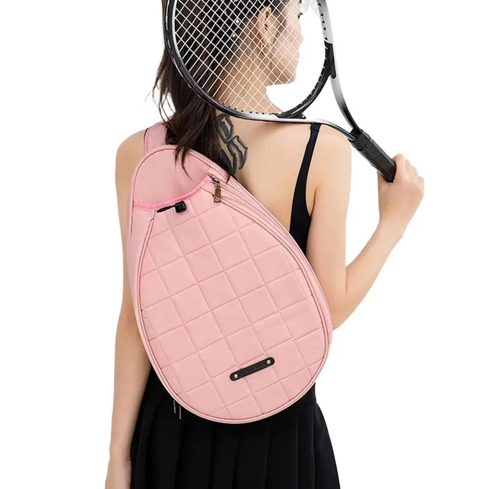 Handheld Sports One Shoulder Tennis Bag Crossbody Pure Color Badminton Bag Korean Style Beauty Tennis Crossbody Bag Travel 250530