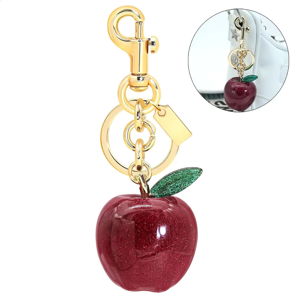 Red Apple Bag Charm Key Chain Accessory Purse Charm Gifts for Women Gilrs Gift 250530