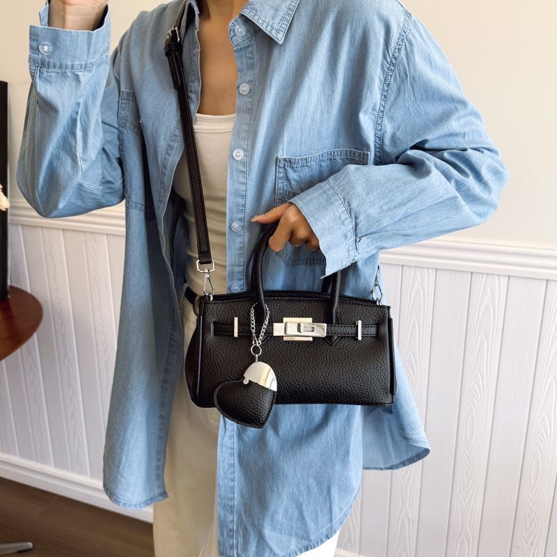 Womens Trendy Mini Crossbody Bag: Fashionable Small Shoulder Purse With Charms